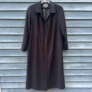 Saks Fifth Avenue Long Black Trench Coat Women’s Size 16W